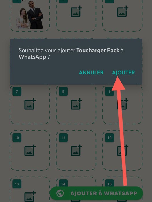 Ajouter pack de stickers à WhatsApp